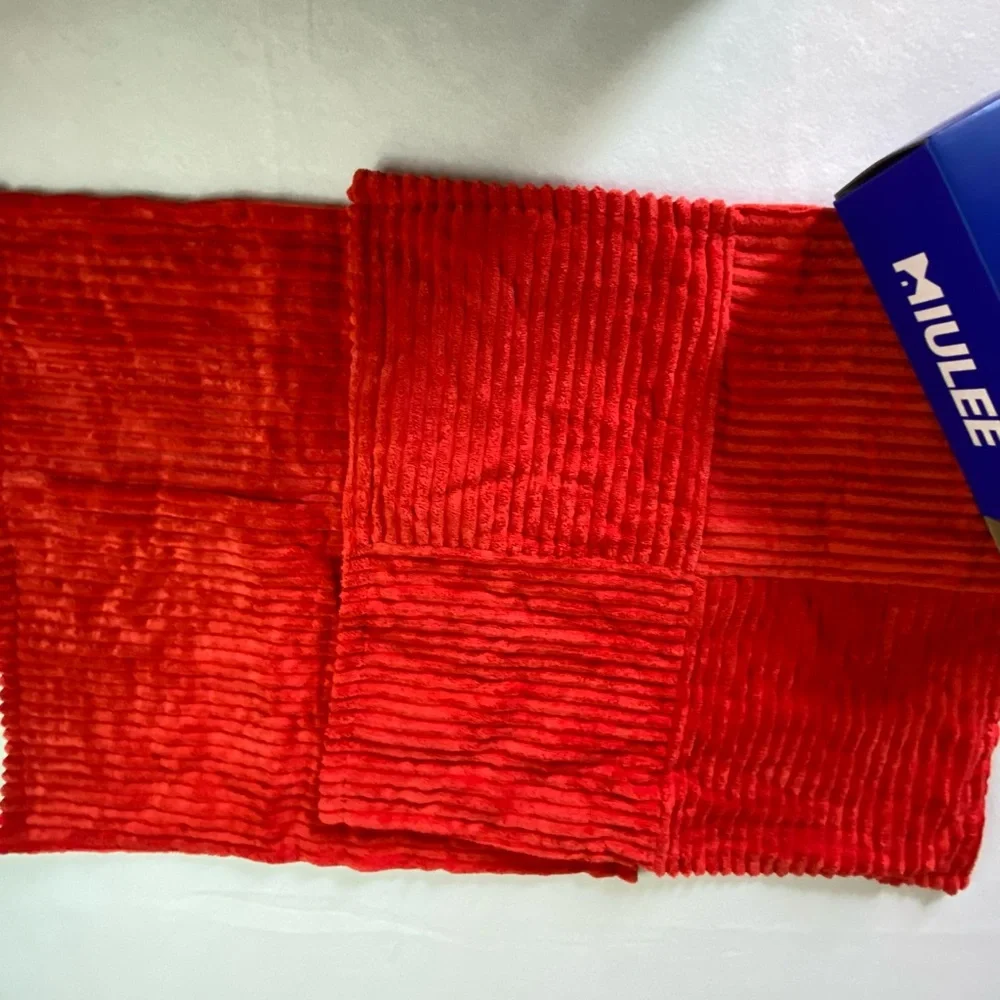 NIB Red Accent Pillow Covers for Stylish Home Decor 2pk 18 inches Soft Corduroy